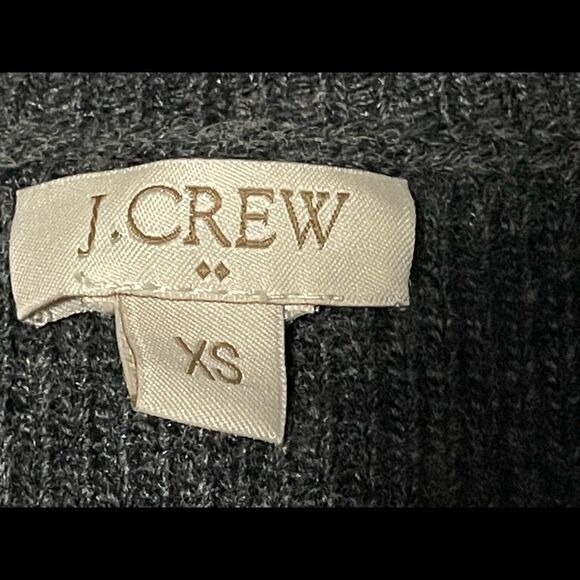 J.CREW factory intarsia reindeer size xs merino wool blend EUC grey - Picture 4 of 6